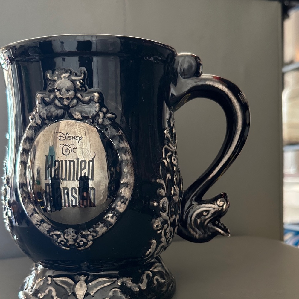 Disney Haunted Mansion Black and Silver Mug